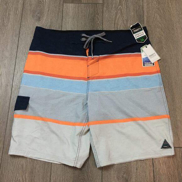 Trinity Below The Knee Stretch Board Short Swim Trunks NWT Size 36 - Picture 1 of 12